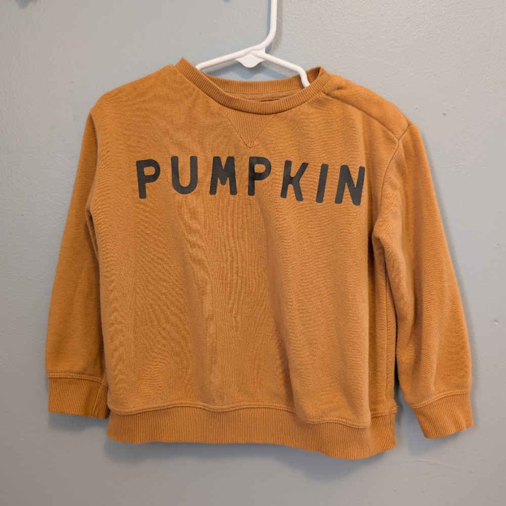 Little Co. Orange Pumpkin Sweatshirt